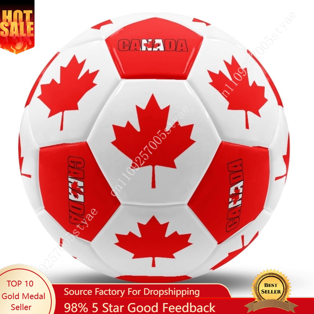 Outdoor Lighting Canada - Pallone da Calcio con Bandiera Canadese,