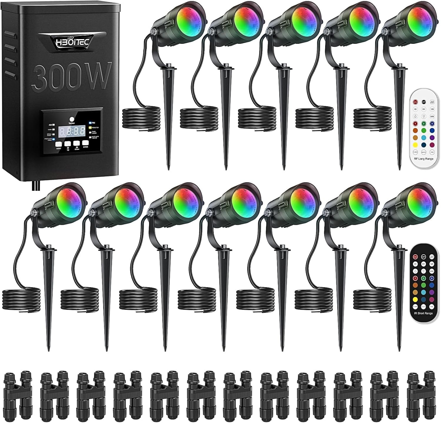 Outdoor Lighting Kit With Transformer - Kit di Illuminazione Paesaggistica HIBOITEC 12W