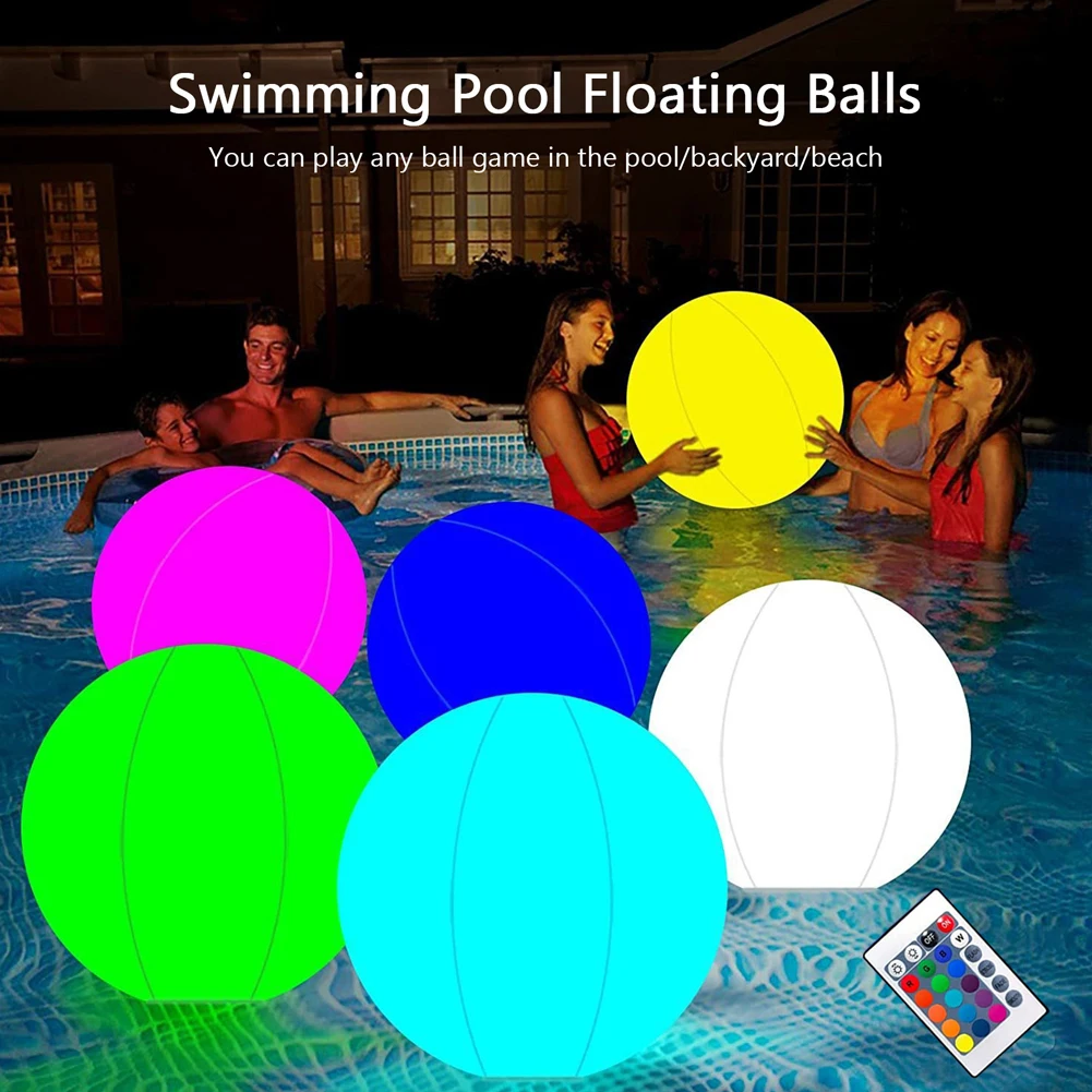 Outdoor Lighting Around Pool - Pallone da spiaggia gonfiabile per piscina