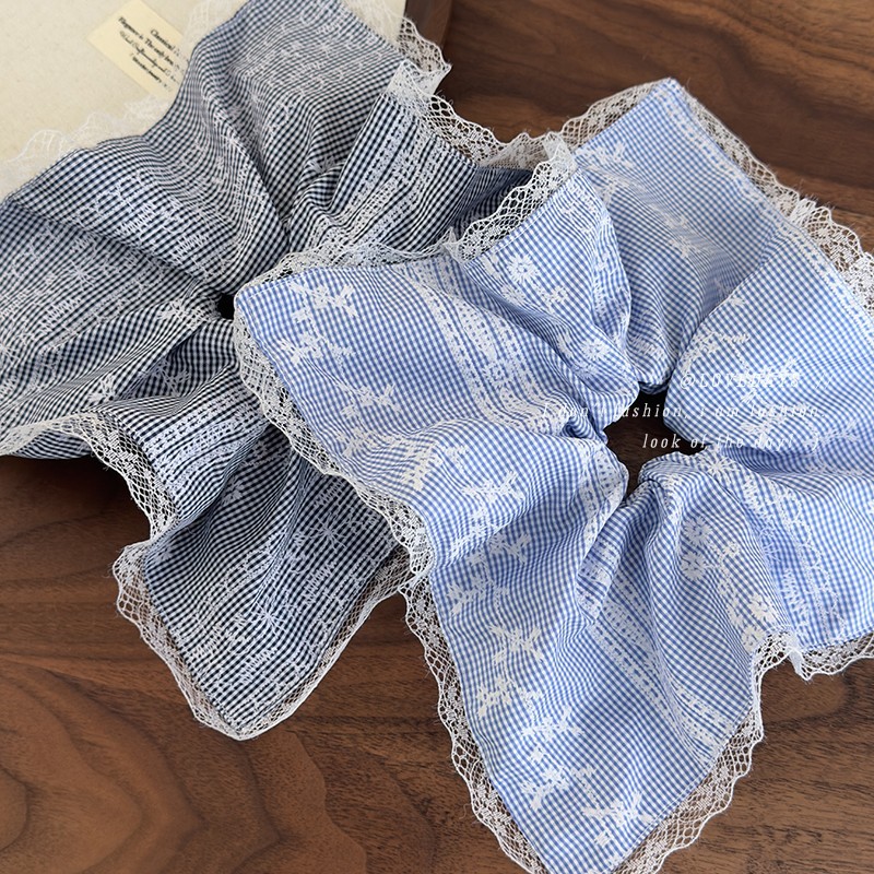 Outdoor Lighting Bunnings - Scrunchie Azzurro con Ricamo in Pizzo,