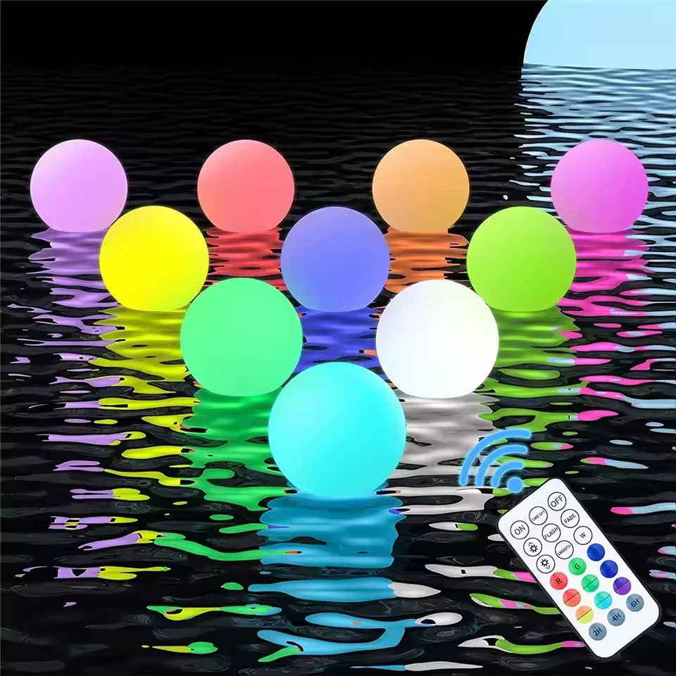 Outdoor Lighting Around Pool - Luci Galleggianti per Piscina 1-5 Pezzi
