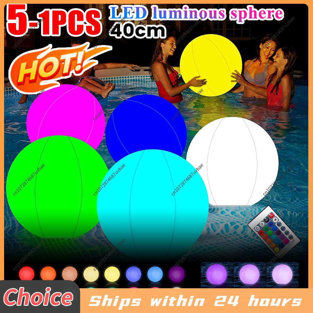 Outdoor Lighting Around Pool - Palla Gonfiabile LED per Piscina con
