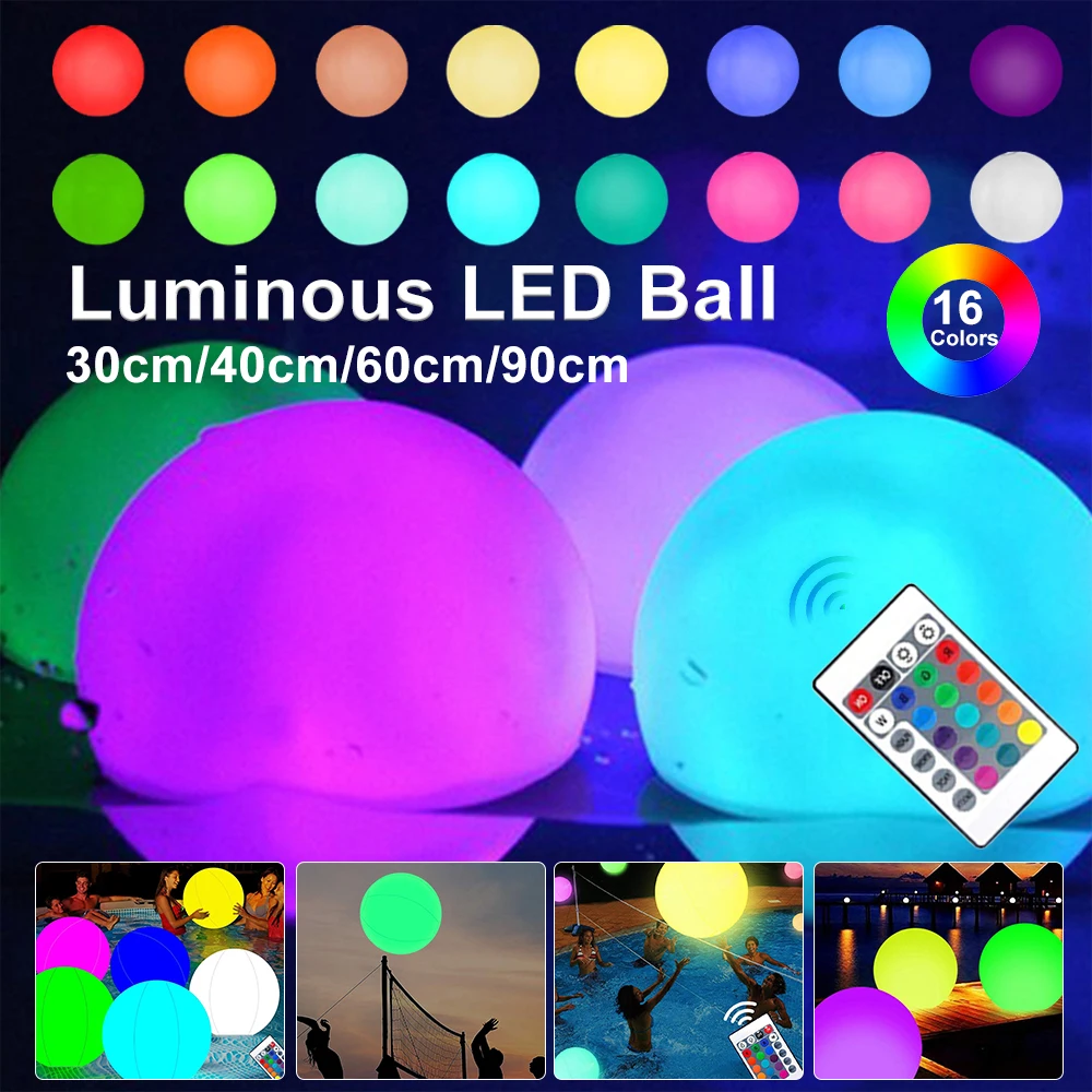 Outdoor Lighting Around Pool - 60/90cm luminoso LED lancio palla palla