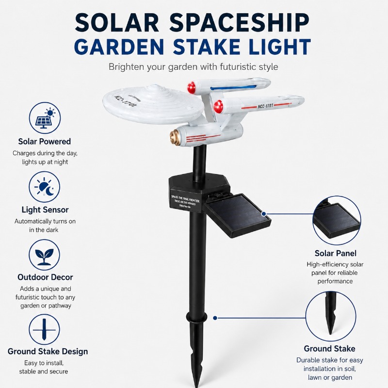 Landscape Spike Light - Lampada Solare da Giardino Star Trek