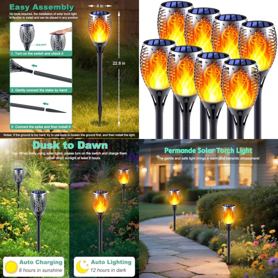 Fire Torch Solar - Luci Solari a Torcia con Effetto