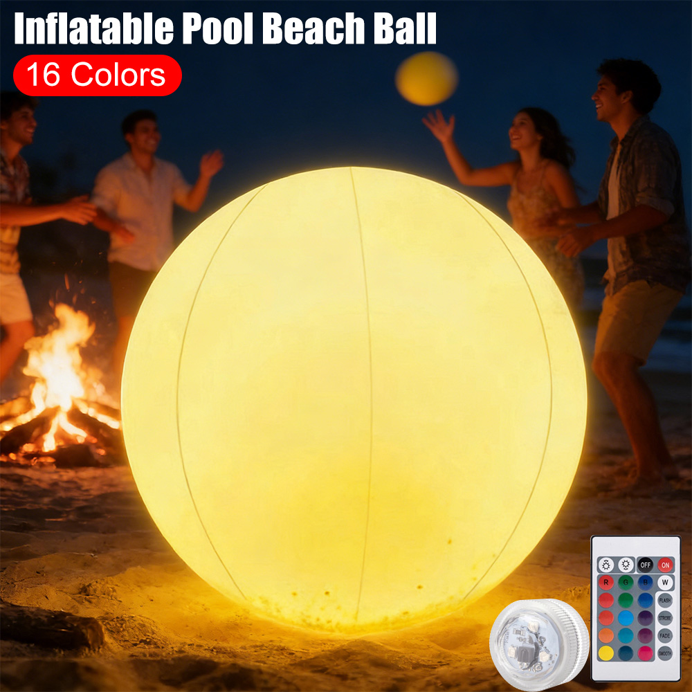 Outdoor Lighting Around Pool - Pallone Gonfiabile Luminoso a LED per