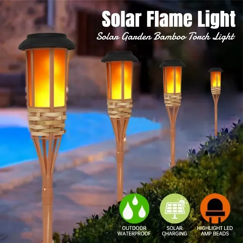 Luci a fiamma solare in bambù  - Fire Torch Solar recensione e prezzo