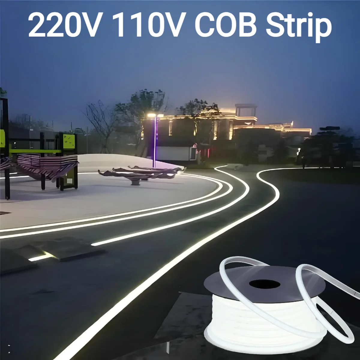 220V 110V Gel di Silicone Puro - Outdoor Lighting Led Strip recensione e prezzo