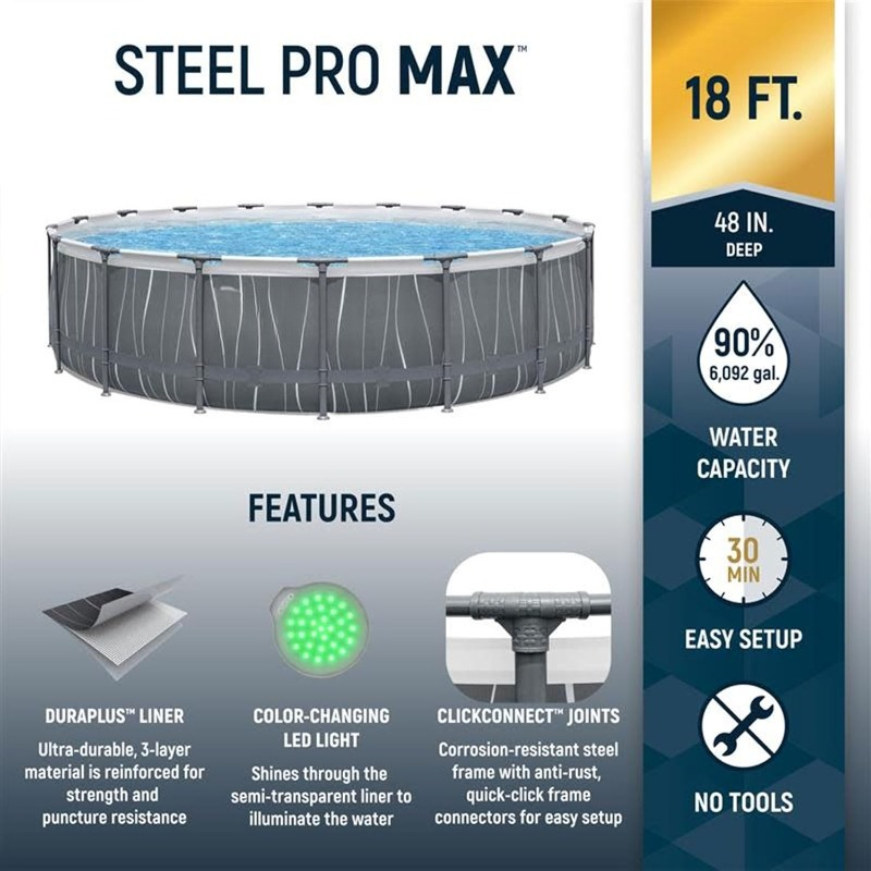Piscina fuori terra rotonda co - Outdoor Lighting Around Pool recensione e prezzo