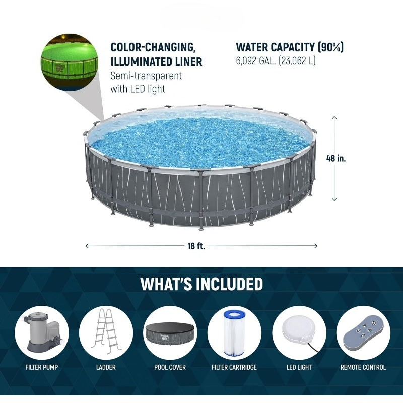 Piscina fuori terra rotonda co - Outdoor Lighting Around Pool recensione e prezzo