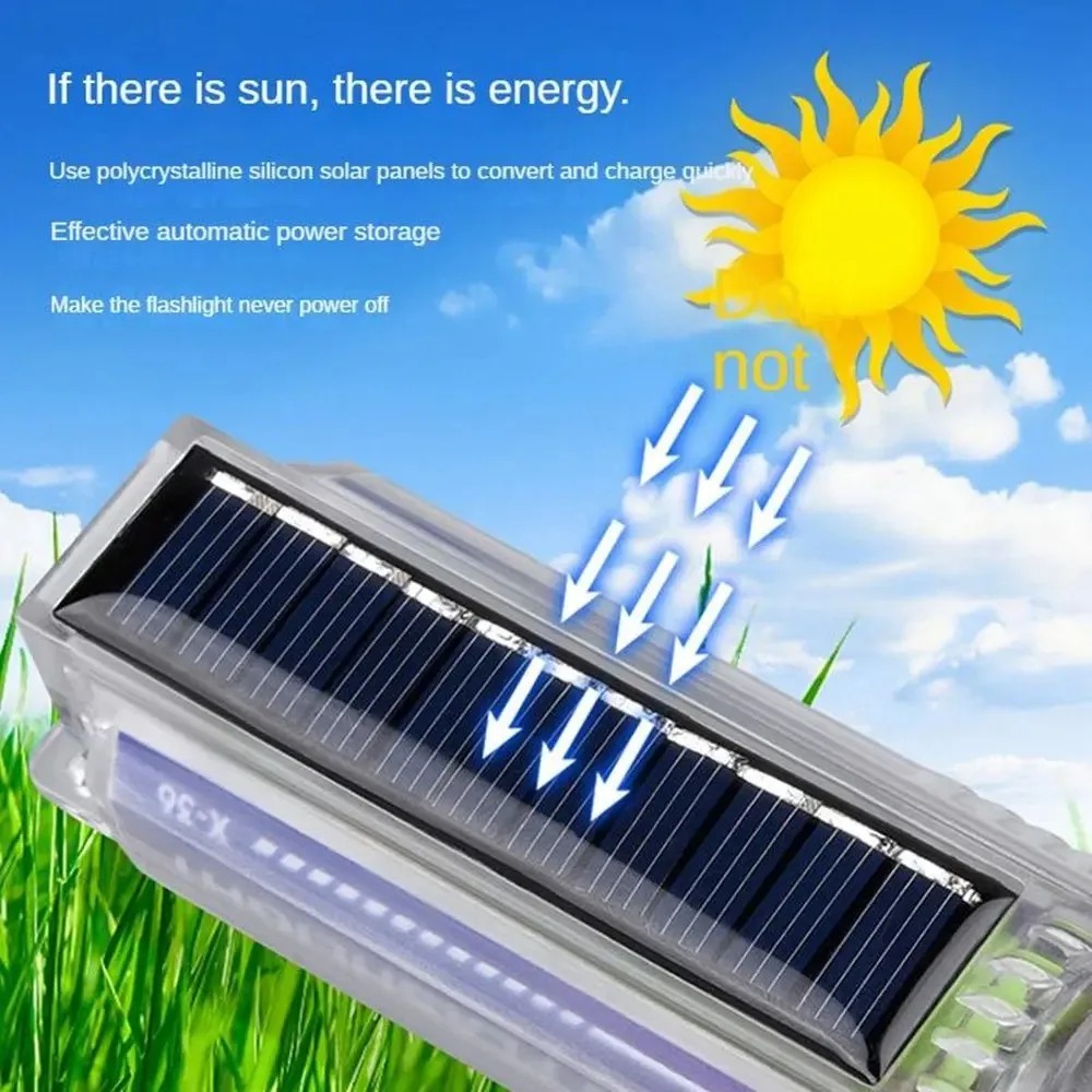 Potente torcia LED con luce la - Fire Torch Solar recensione e prezzo