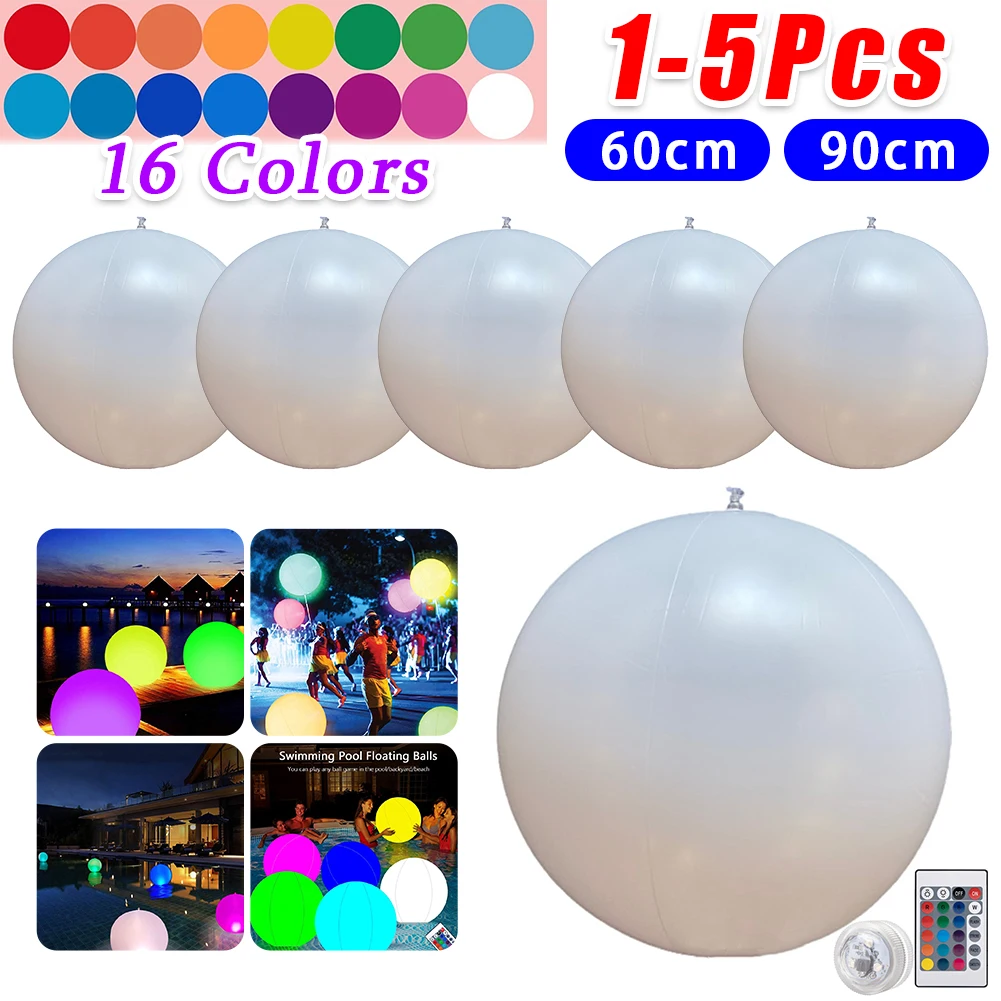 1-5PCS 60/90CM Luci galleggian - Outdoor Lighting Around Pool recensione e prezzo
