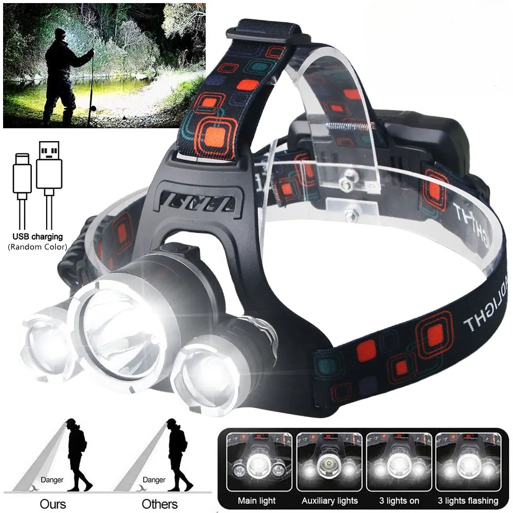 Torcia frontale a LED ad alta  - Outdoor Lighting Battery Operated recensione e prezzo