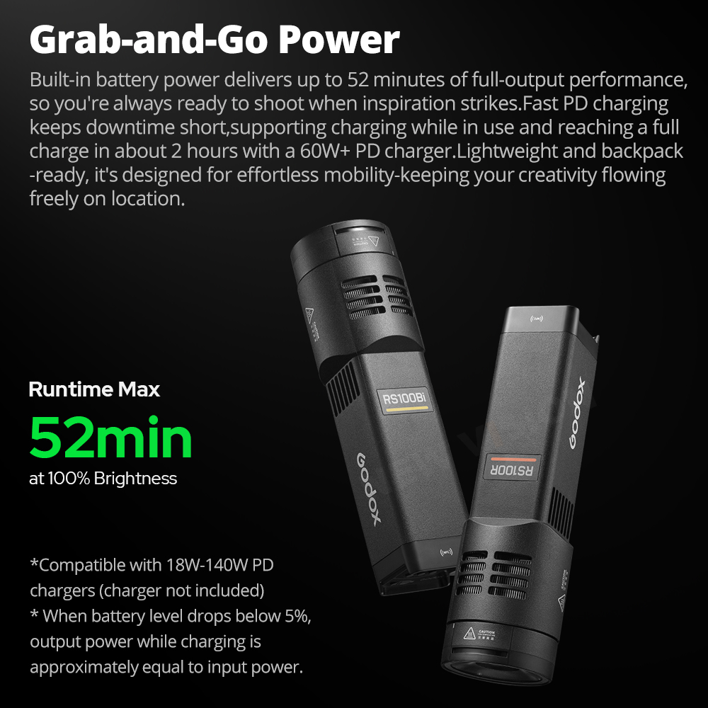 GODOX RS100Bi 28600Lux Luce LE - Outdoor Lighting For Photography recensione e prezzo